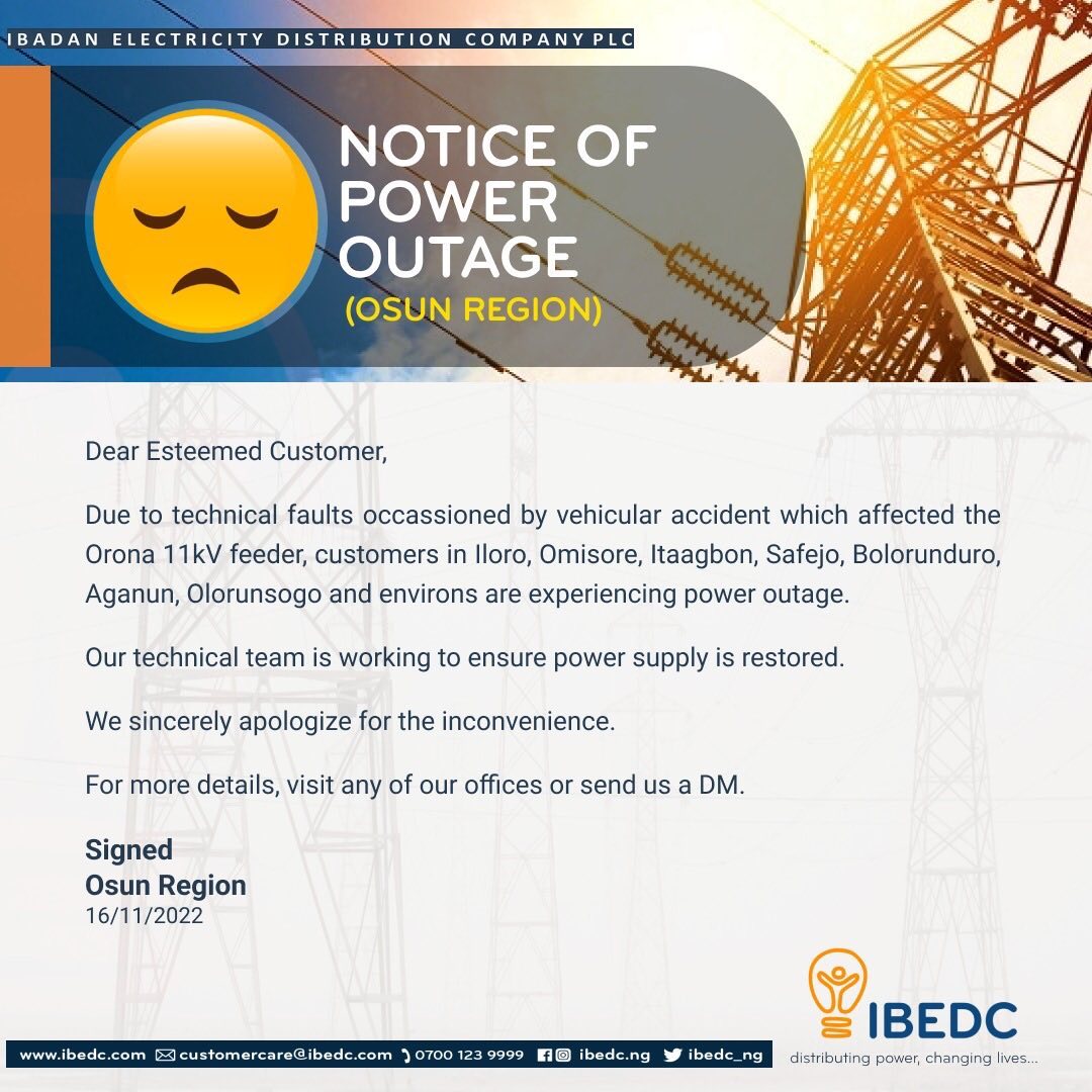 Ibadan Electricity Distribution Company (IBEDC) Plc