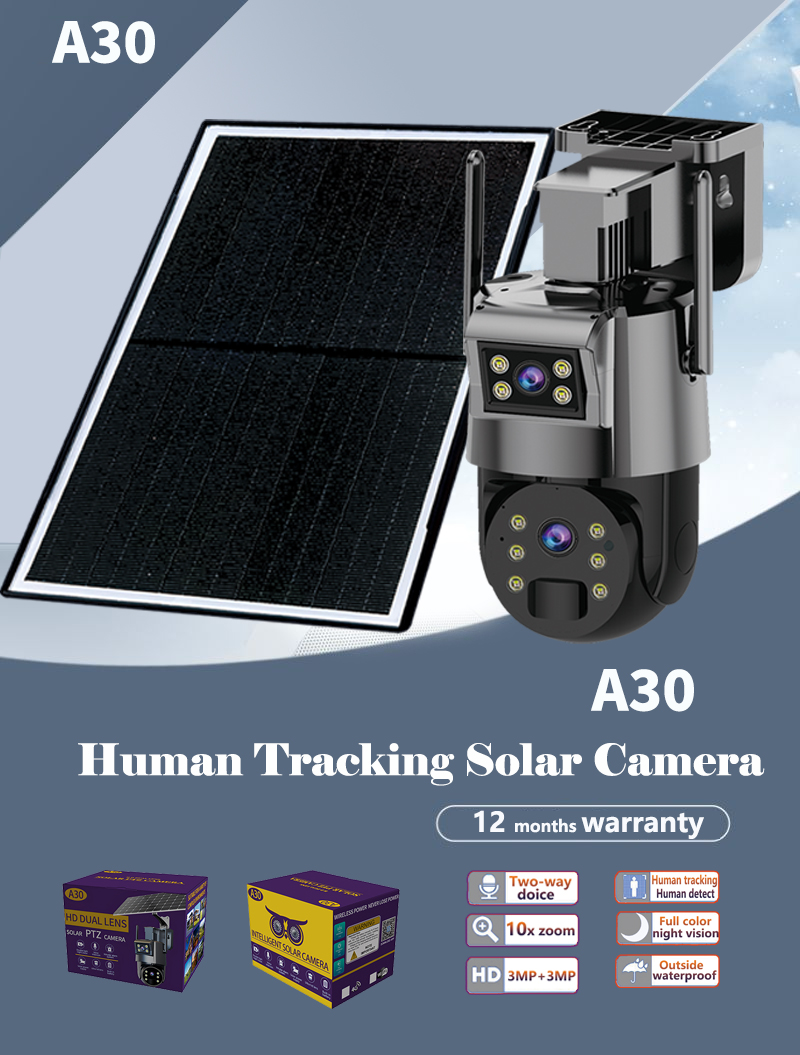 A30 4G PTZ BATTERY Solar Camera, With Auto Tracking