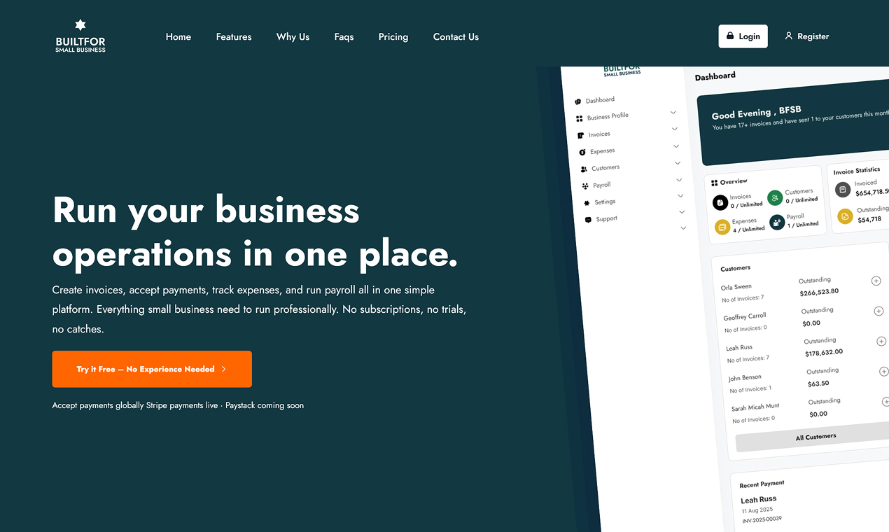 Built For Small Business